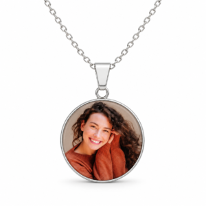Colar Redondo Personalizado com Foto Colorida em Resina